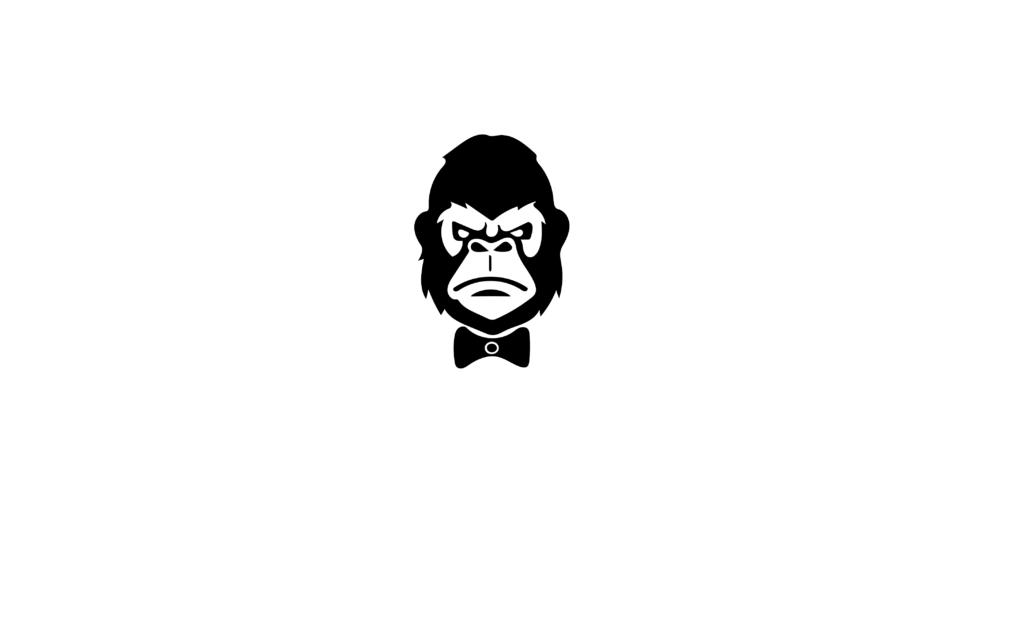 Logo barbearia homem primata